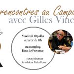 La première « Rencontre au Camping » avec Gilles Vincent