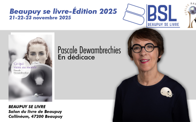 Pascale Dewambrechies en dédicace au salon de Beaupuy