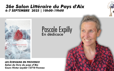 Pascale Expilly en dédicace au 36ème salon littéraire du Pays d’Aix.