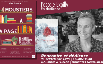 Pascale Expilly en dédicace à Moustiers-Sainte-Marie.